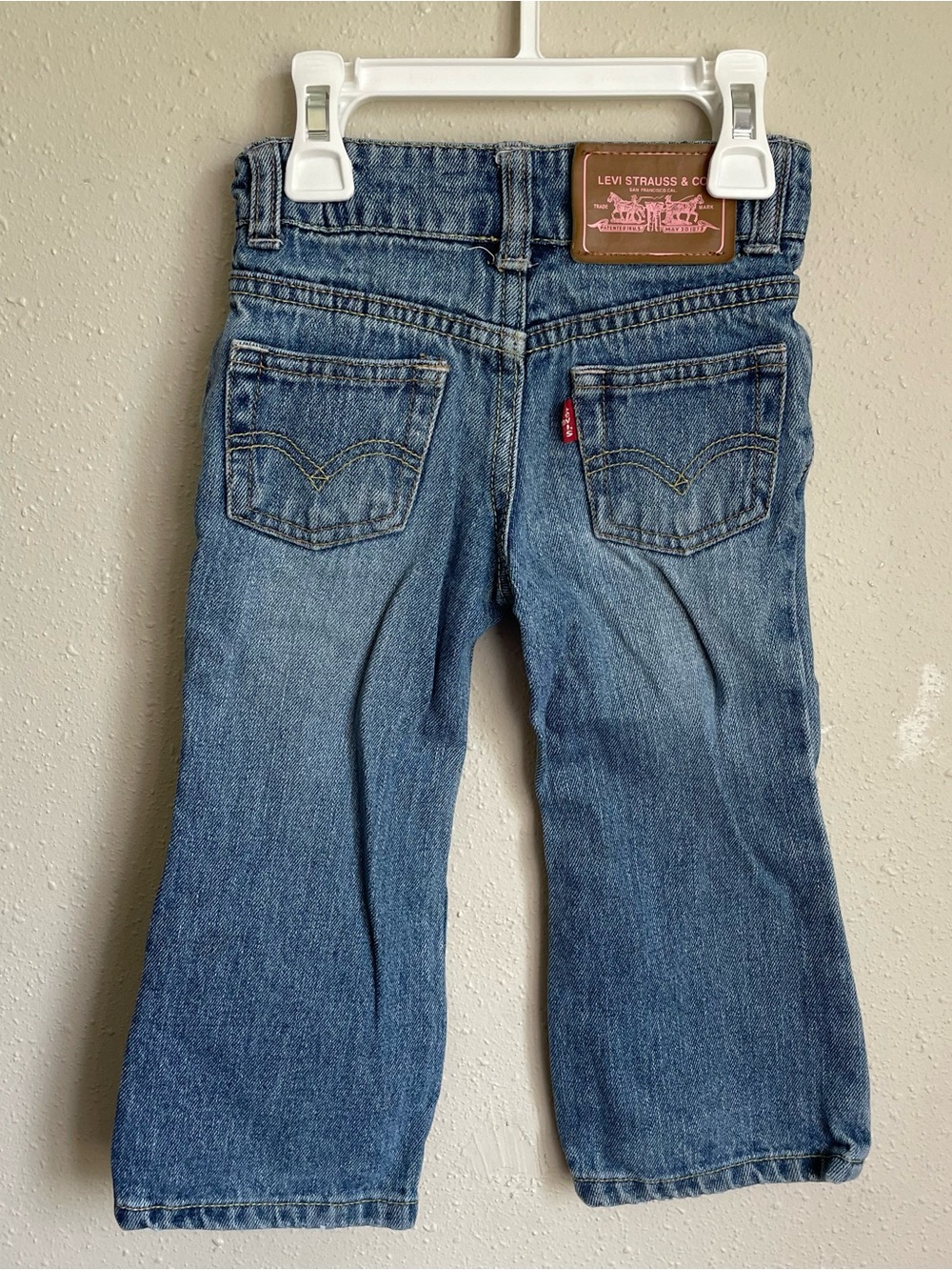 Levi's Toddler Girls Blue Denim 517 Flare Jeans - Back Pocket Detail